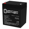 Mighty Max Battery 12V 5Ah UPS Battery Replaces 4.5Ah Leoch LP12-4.5 T2, LP 12-4.5 3 Pack ML5-12MP339814636